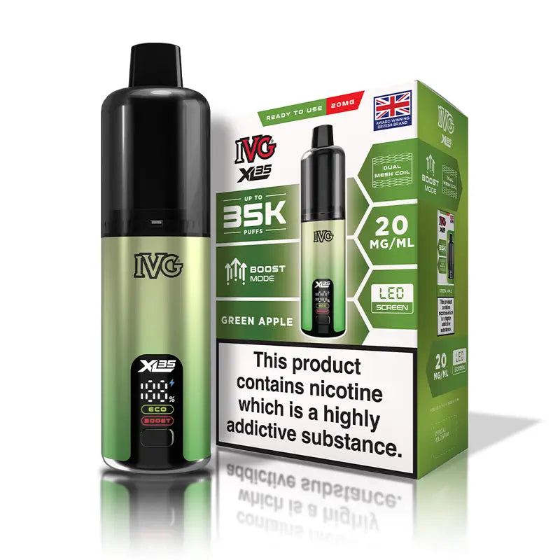 IVG XL35 35k PUFFS DUAL MESH COIL LED SCREEN KIT