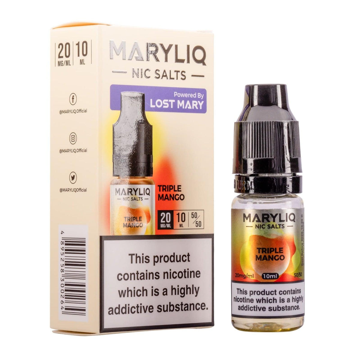 MaryLiq by Lost Mary Nicotine Salt E-Liquid 10ml