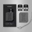 A gray and black DRAG pod mod vape device with a large embossed logo on the front, shown on a plain white background.